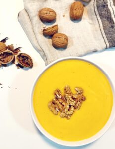 Crema de calabaza y nueces